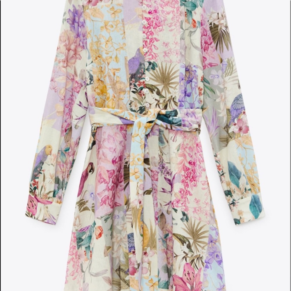 Zara floral print dress M